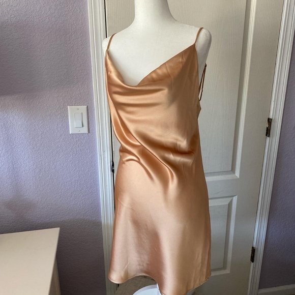 Princess Polly Dresses & Skirts - Champagne Cowl Neck Slip Dress